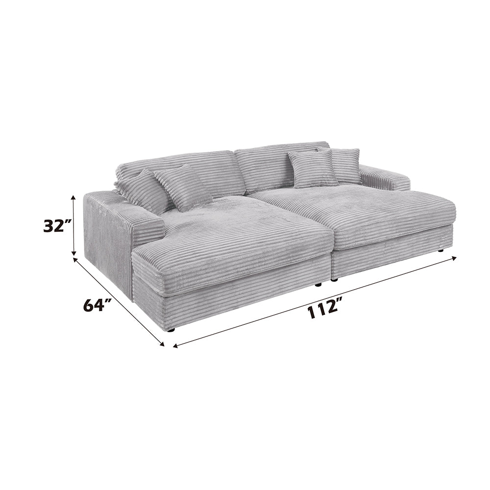 Hilde Sectional Sofa w/4 Pillows