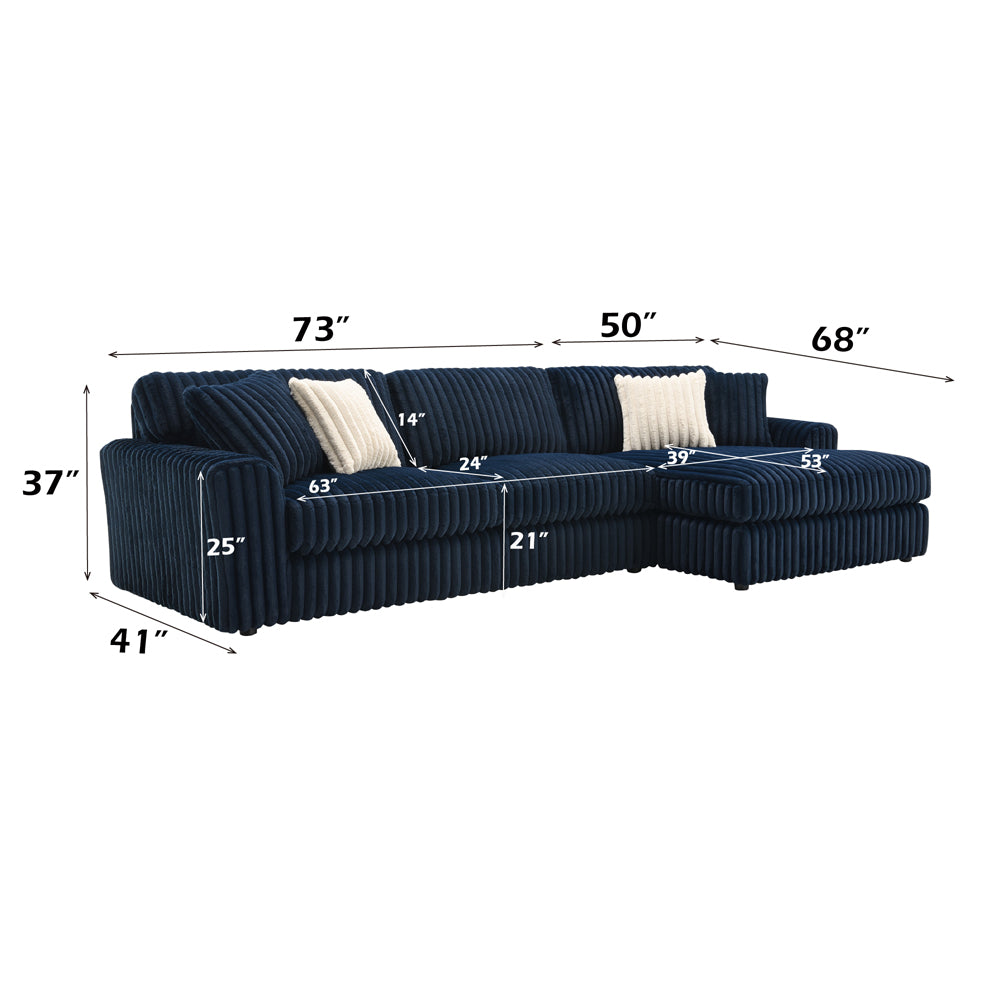 Breton Sectional Sofa w/4 Pillows