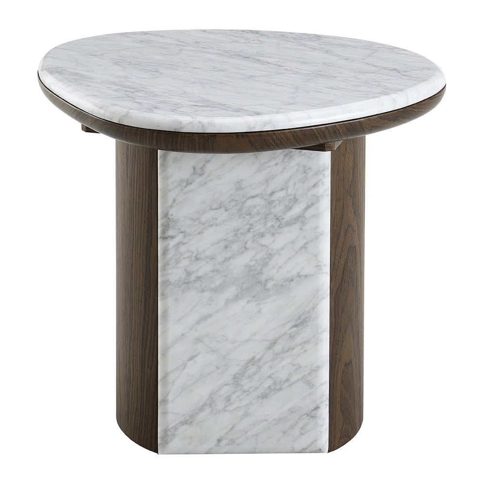 Haidar End Table w/Natural Marble