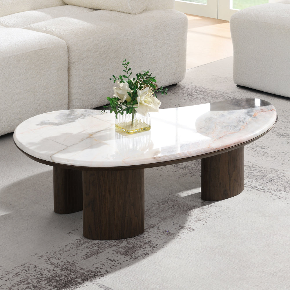 Hanale Coffee Table w/Natural Marble