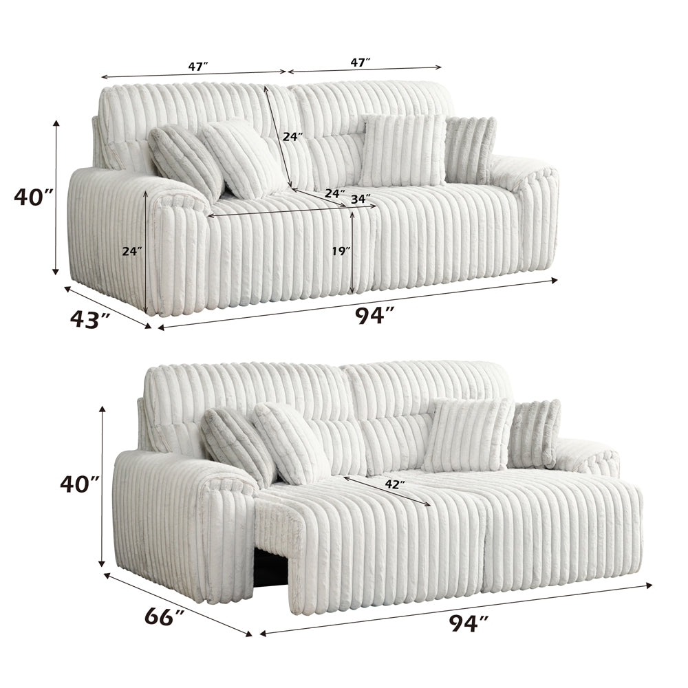 Jaya Power Motion Sofa w/Sleeper & USB Port