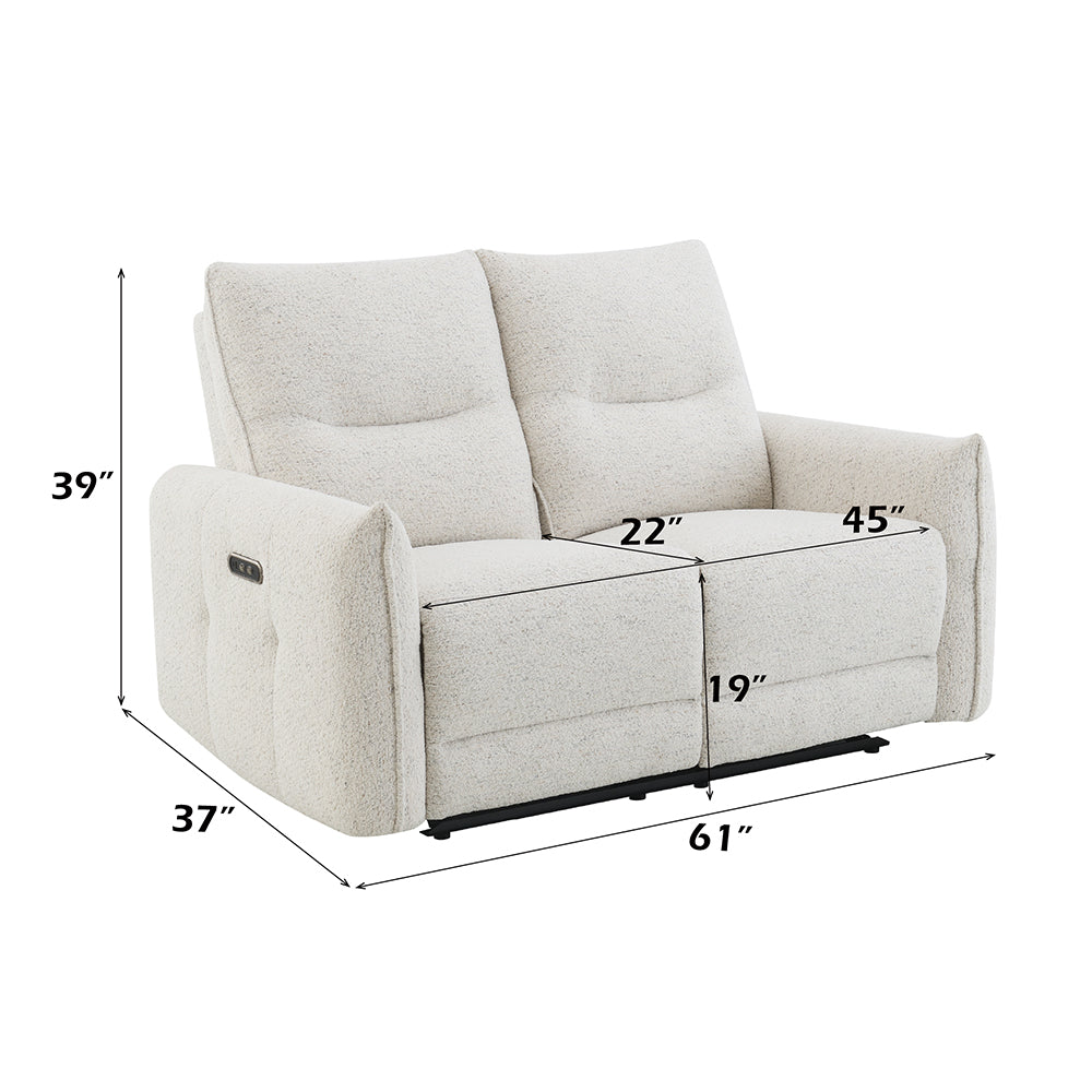 Lalisa Power Motion Loveseat w/USB Port