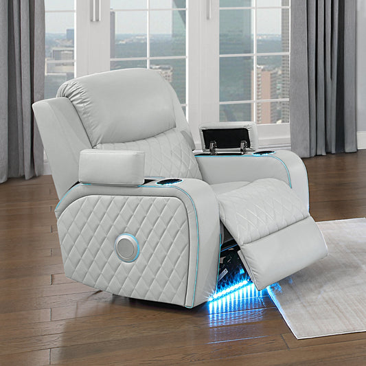 Elonzo Power Motion Recliner w w/LED, Power Headrest & Speaker