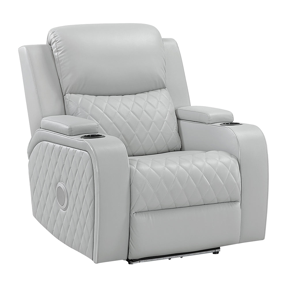 Elonzo Power Motion Recliner w w/LED, Power Headrest & Speaker