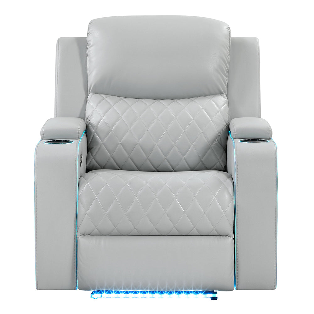 Elonzo Power Motion Recliner w w/LED, Power Headrest & Speaker