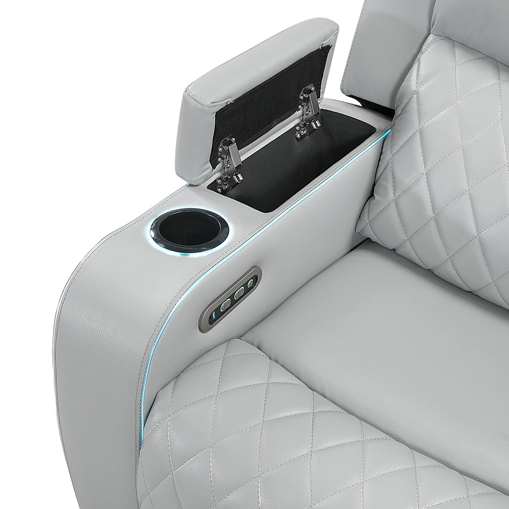 Elonzo Power Motion Recliner w w/LED, Power Headrest & Speaker