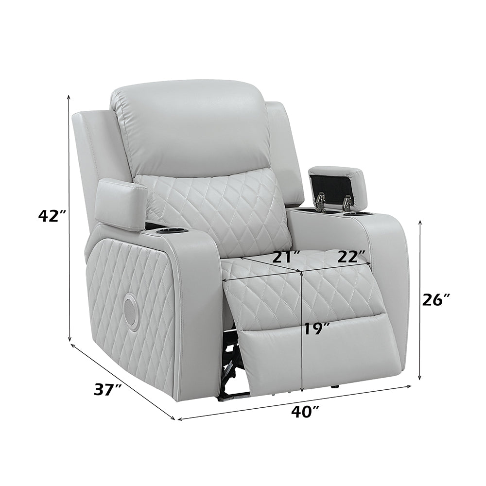 Elonzo Power Motion Recliner w w/LED, Power Headrest & Speaker