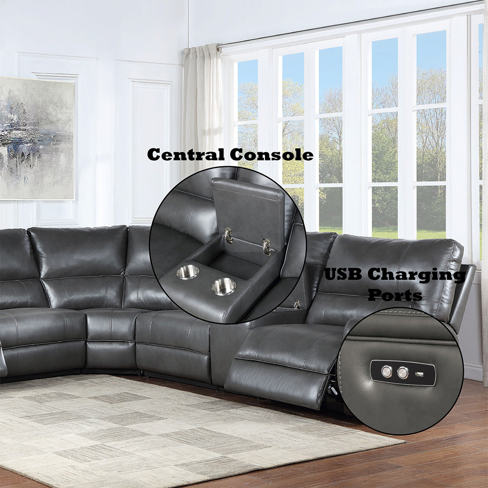 Saul Power Motion Sectional Sofa