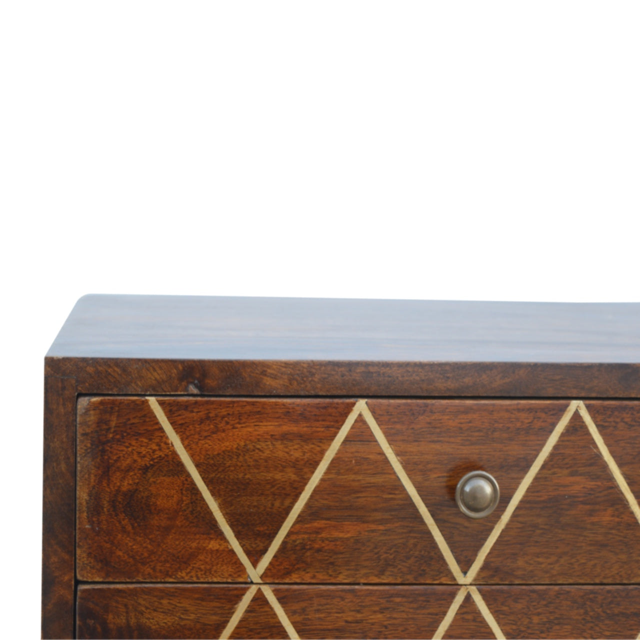 Geo Brass Inlay Nightstand